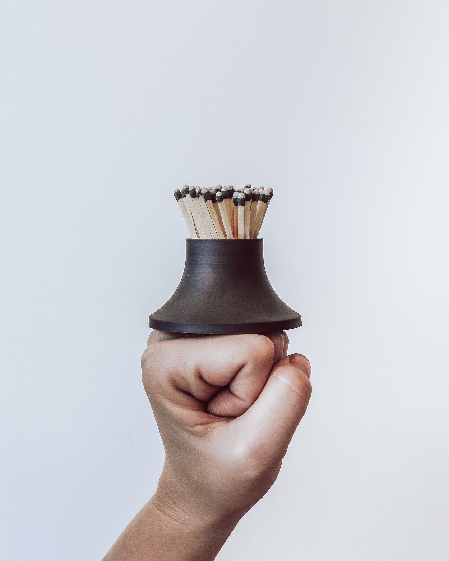Black match striker - Crisp Ceramic slate colored match striker with strike anywhere matches.