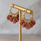 Ceramic Drop Hoop Earrings