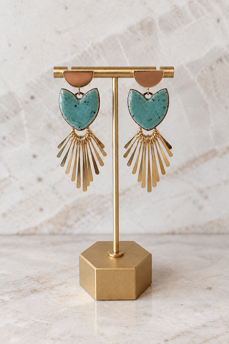Ceramic Heart Earrings
