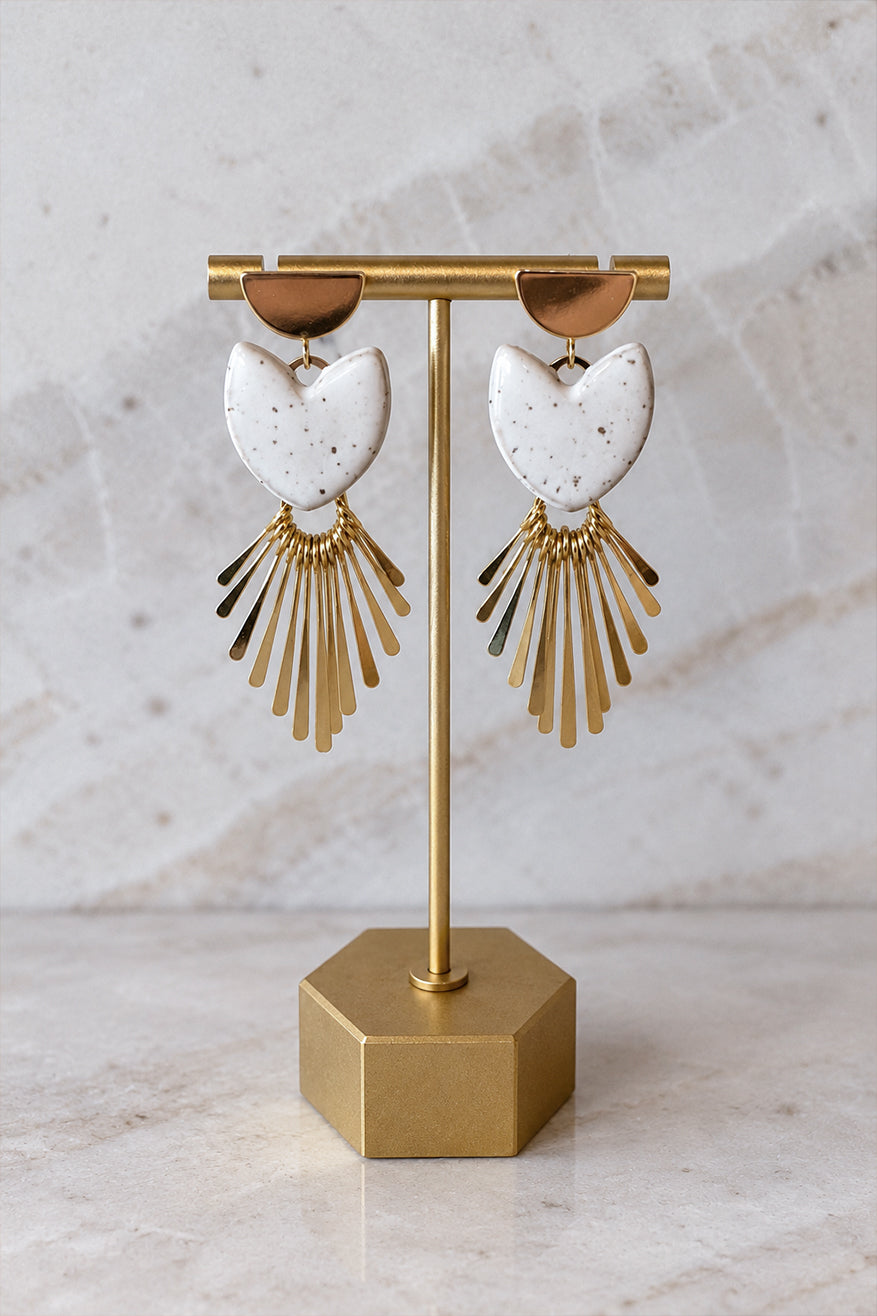 Ceramic Heart Earrings