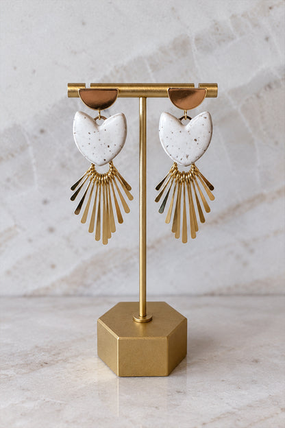 Ceramic Heart Earrings