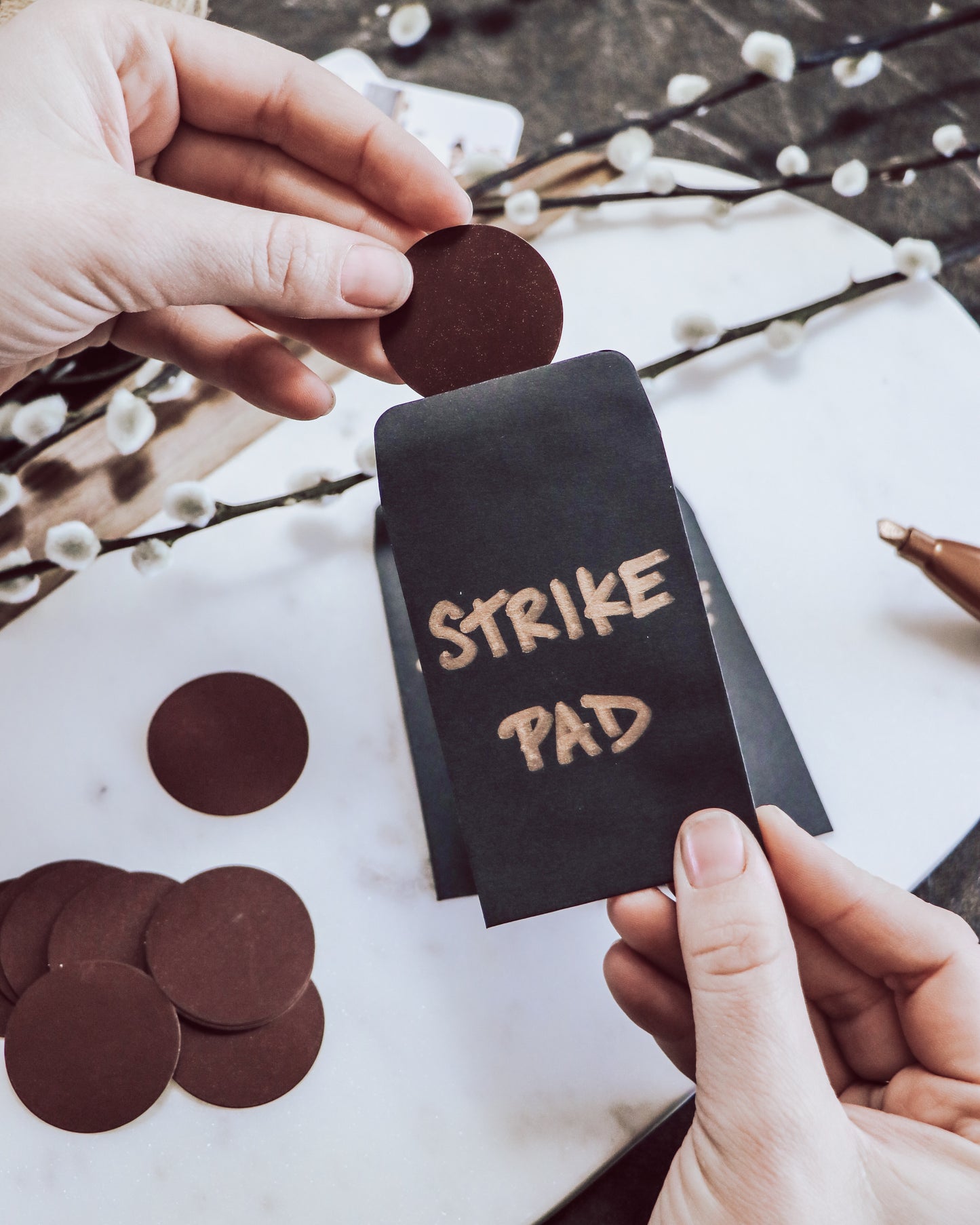 Match Striker Strike Pad - allows use with standard matches. Made by Crisp Ceramic