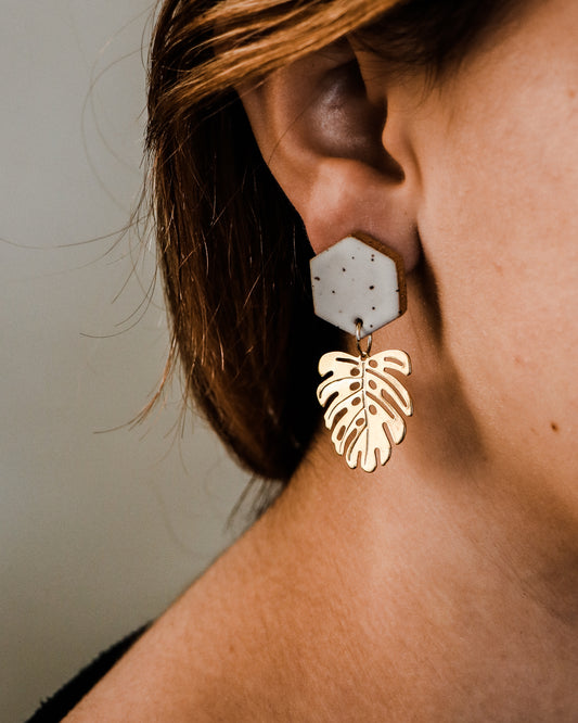 Monstera Earrings