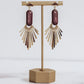 18K Gold Plated Ceramic Fan Earrings